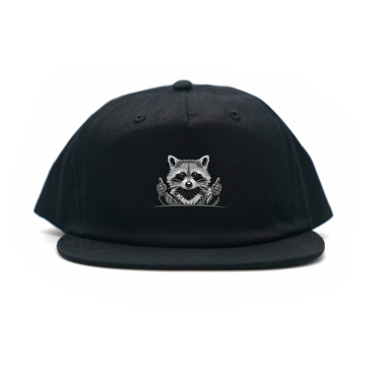 F22 Raccoon Hat: Black - Image 4
