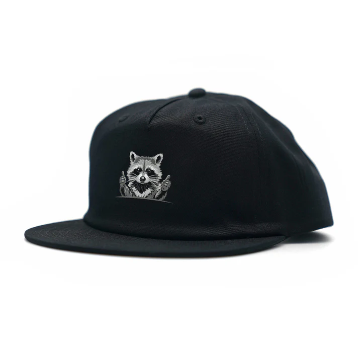 F22 Raccoon Hat: Black - Image 5
