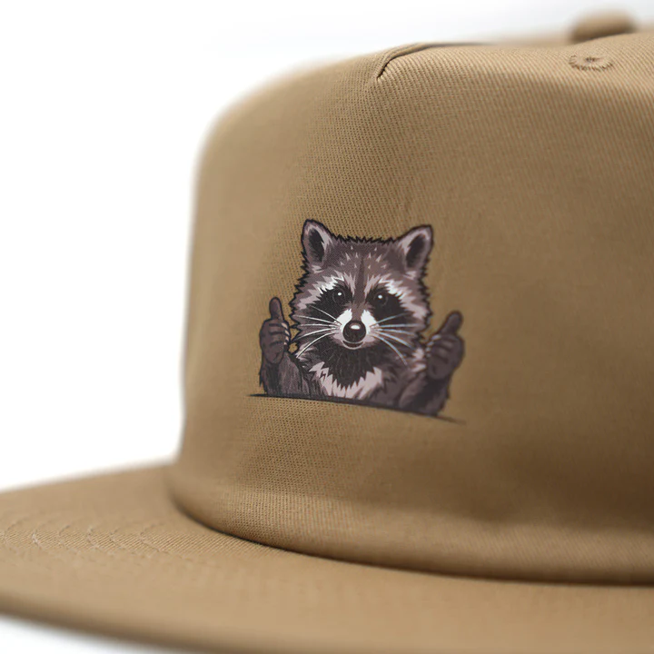 F22 Raccoon Hat: Khaki - Image 3