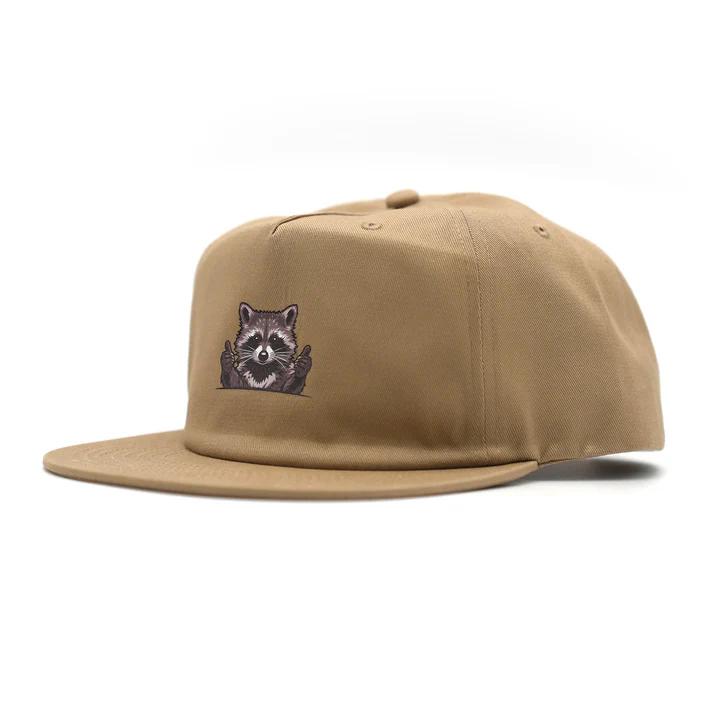 F22 Raccoon Hat: Khaki - Image 5