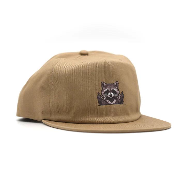 F22 Raccoon Hat: Khaki - Image 6