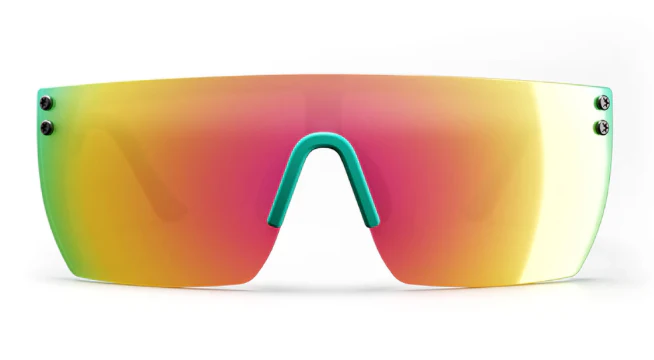 Heatwave Kids Lazer Face Sunglasses: Spectrum Lens / Aqua Splash Arms - Image 3