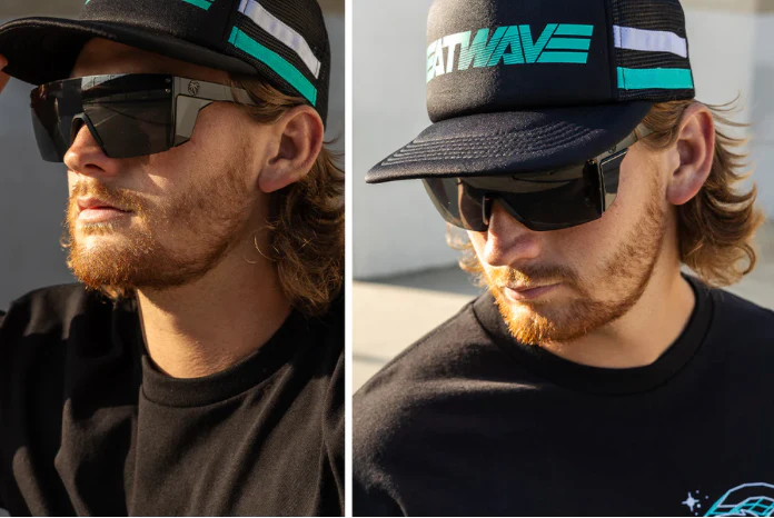 Heatwave Performance Lazer Face Sunglasses: Black Z87+ - Image 3