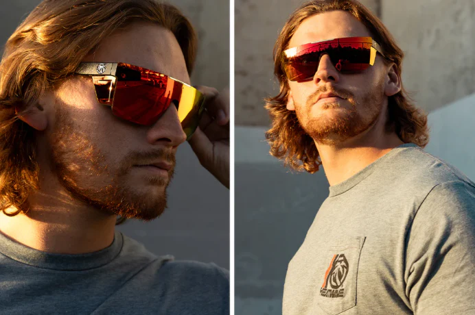 Heatwave Performance Quatro Sunglasses: Red/Orange Z87+ - Image 4