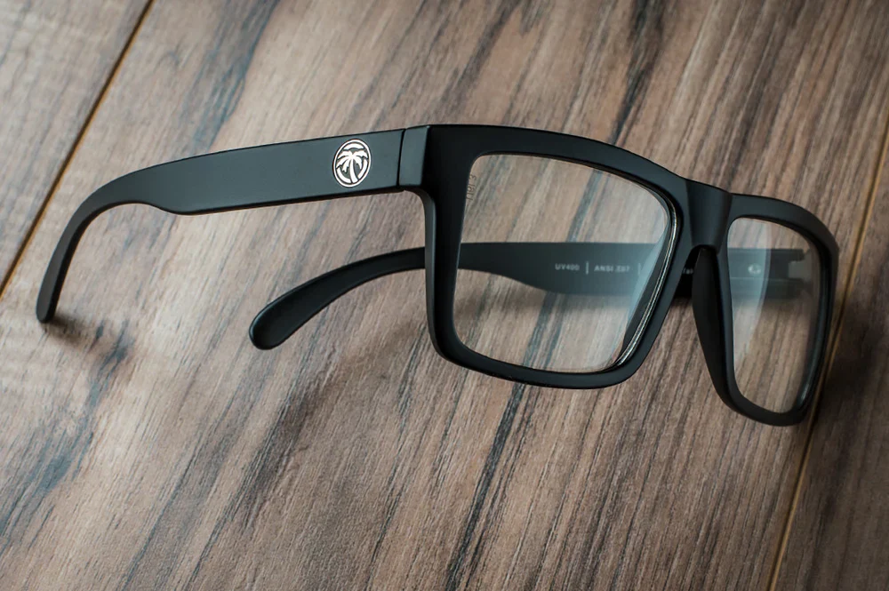 Heatwave Vise Sunglasses: Black Frame / Clear Lens - Image 3