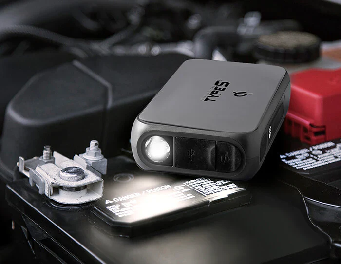 TYPE S 12V 6.0L Battery Jump Starter with Qi Wireless Charging, JumpGuide™ and 8,000 mAh Power Bank - Black - Image 2